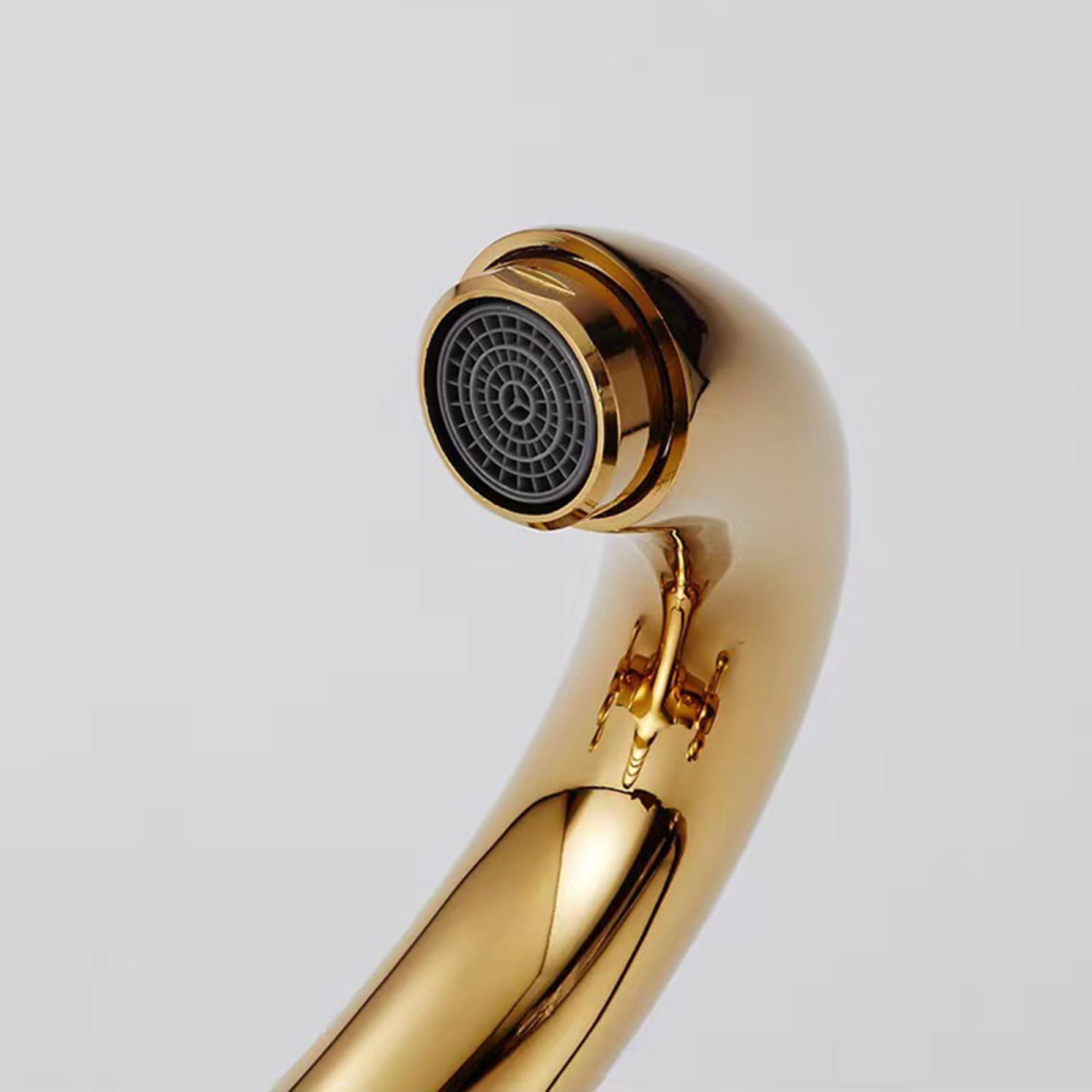Grifo Mezclador Retro para Lavabo de Baño, Oro Blanco, Dos Manijas, Vintage, Latón, Agua Fría y Caliente