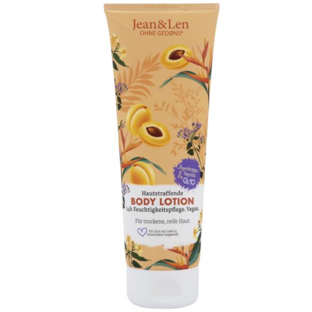 Hautstraffende Bodylotion Aprikosenkernöl & Q10 Duschgel Körpercreme 250 Mililiter x 5 Stück