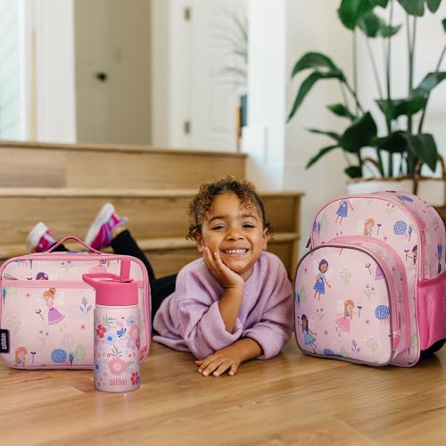 Image of Wildkin 12 Inch Toddler Backpack for Kids, Fairy Garden | Ages 3-7, insulated front pocket - coordinates with matching Wildkin nap mats