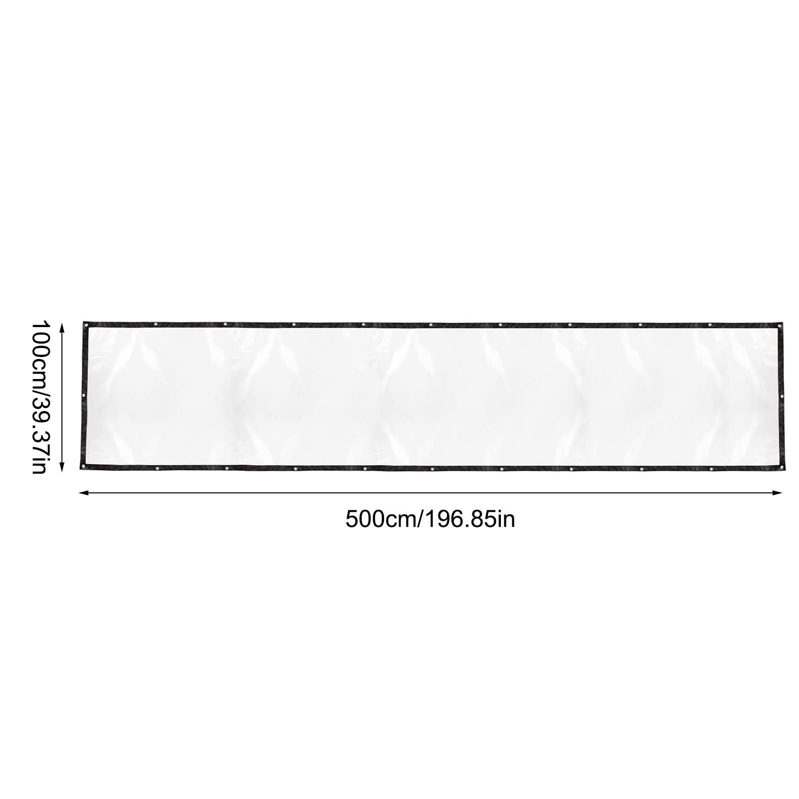 Bâche de Couverture Imperméable Transparente 1x5m, Bâches en Plastique Robustes avec œillets, Bâche Transparente en Plastique pour Accessoires de Serre(1x5m)