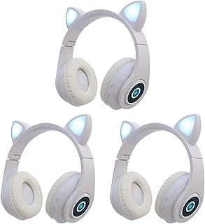 Obuyke 3Pcs Fones De Ouvido Fones De Ouvido Sobre A Orelha Com Cancelamento De Ruído Fones De Ouvido Do Computador Fone De Ouvido Para Jogos Sobre A Orelha Fone De Ouvido Fone De Ouvido