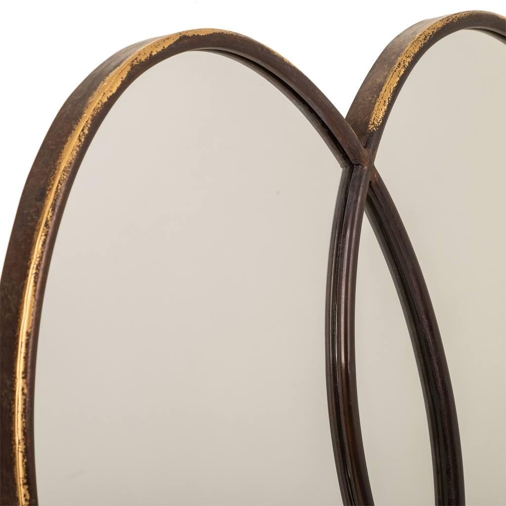 WANDERLUST DECO Espejo de Metal Dorado 103x3.5x60.5