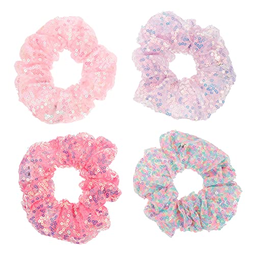 DEARMAMY 4Piezas Lazos Elásticos Para Luces LED Unidades Anillo De Malla Accesorios De Fiesta Para Niñas y Mujeres
