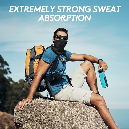Neck Gaiter Bandana Face Mask: 6 Pack Cooling Gator Mask Ski Neck Scarf Breathable Face Cover Balaclava3