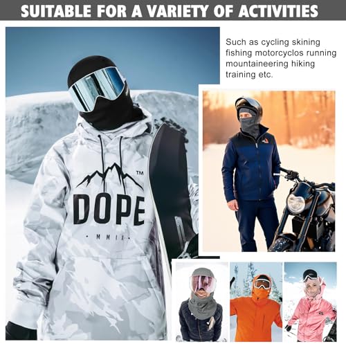 AYPOW Pasamontañas Máscara de Esquí Invierno para Bicicleta Motocicleta Snowboard Transpirable Anti Viento Balaclava Ski Mask Braga Cuello Bufanda para Deportes al Aire Libre Hombre y Mujer - imagen 7