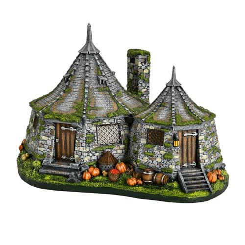 Elbenwald Harry Potter - Miniatur Replik mit LED Leuchtfunktion Hagrids Hütte 20 x 14 2 x 14 2 cm Resin batteriebetrieb