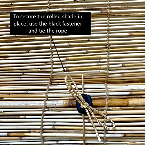Forever Bamboo Light-Filtering Cord-Free Bamboo Reed Roll-Up Blind Shades For Windows Manual Roman Blinds Natural 60 In W X 72 In H #TOP6