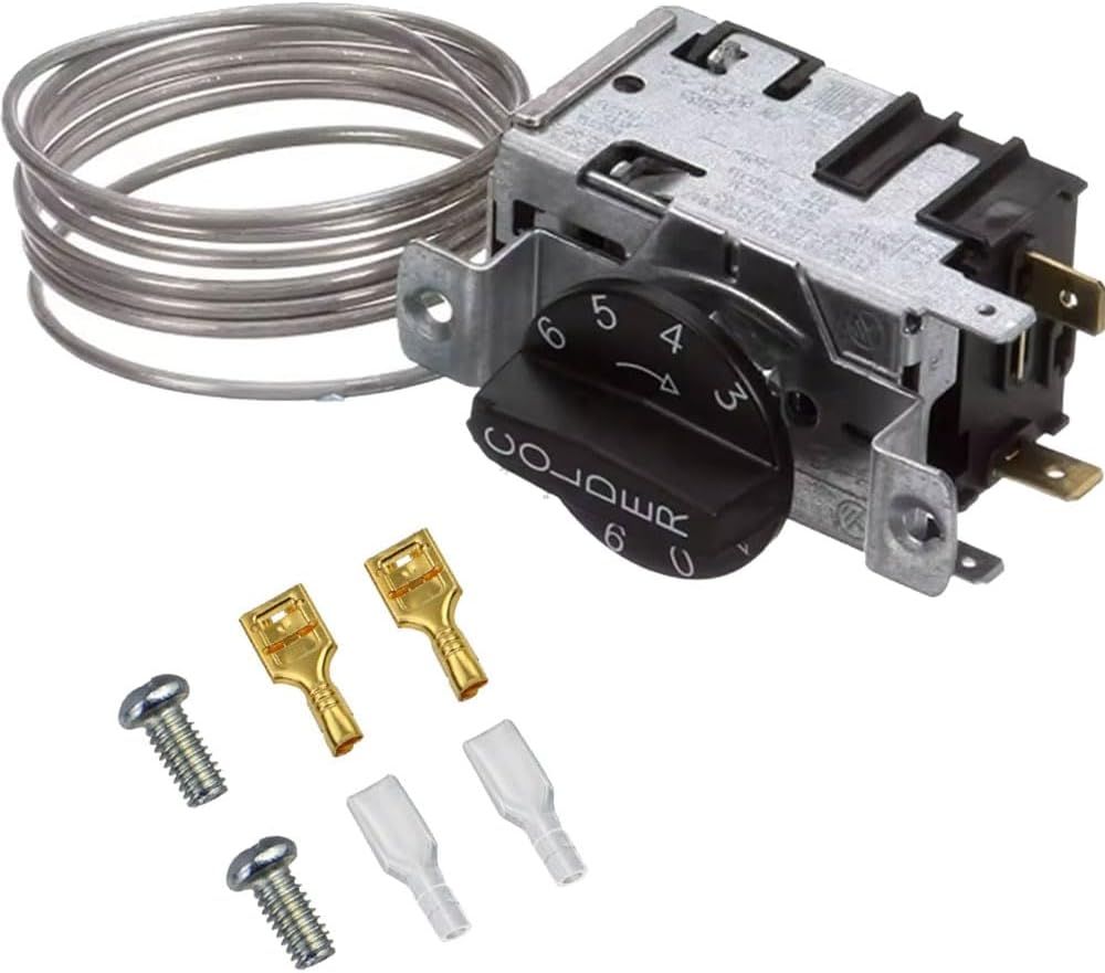 Upgraded 988284 Refrigerator Thermostat Temperature Control Kit Compatible for True Refrigerators800382 077B6856 Freezer Thermostat， Fit for TSSU, TUC, TWT, TPP, GDM, GEM,TBB, TCM, TDD, TGU, TGW, TMC