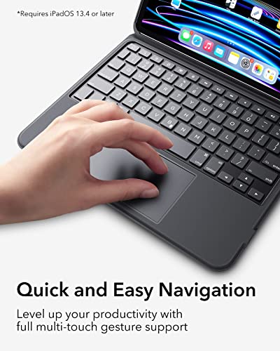 Esr Ascend Case With Keyboard Compatible With Ipad Pro 11 (2021/2020/2018), Ipad Air 5/4 (2022/2020), Magnetic Detachable Case, Fully Adjustable Portrait/Landscape Stand, Black #TOP6