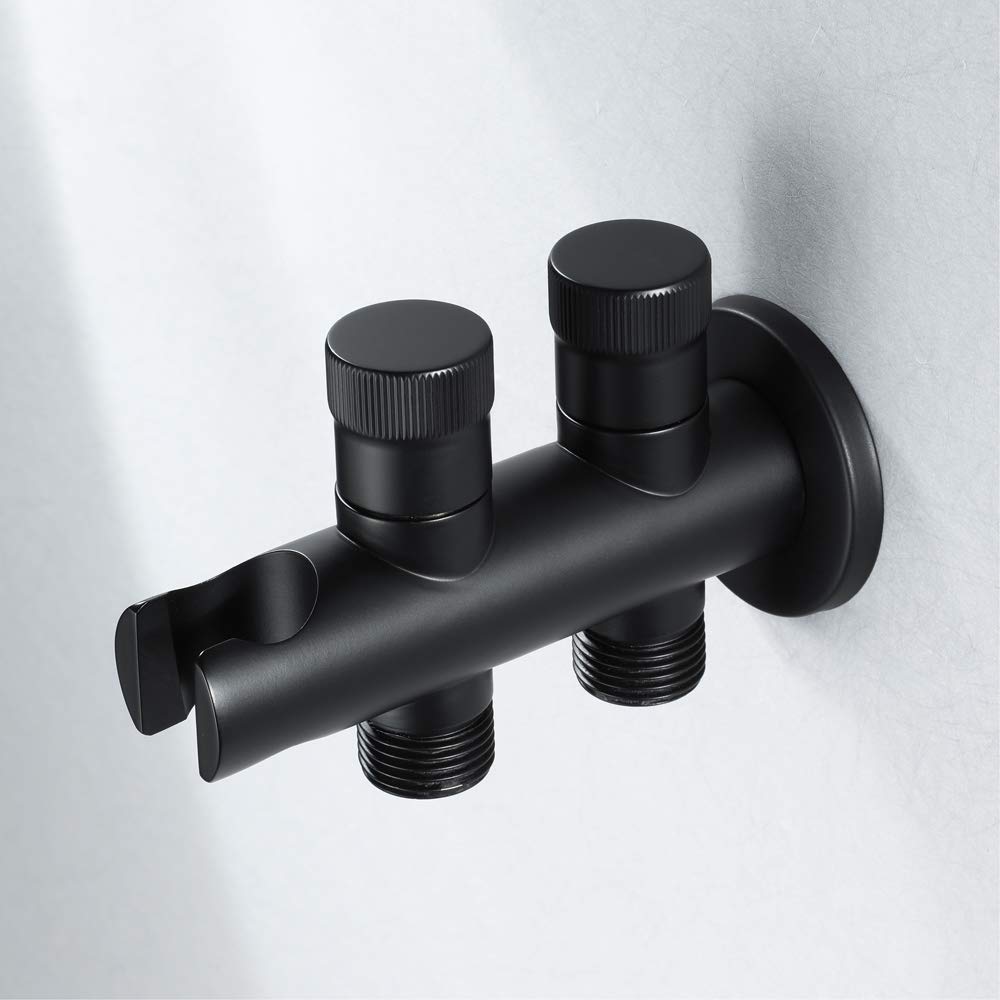 Ducha Bidet, Negro Pulverizador de Ducha Baño Latón Set de Ducha con Solo Agua Fría, Kit de Ducha para Bidé con Manguera Montaje en la Pared Bidé Pulverizador para la Higiene Personal
