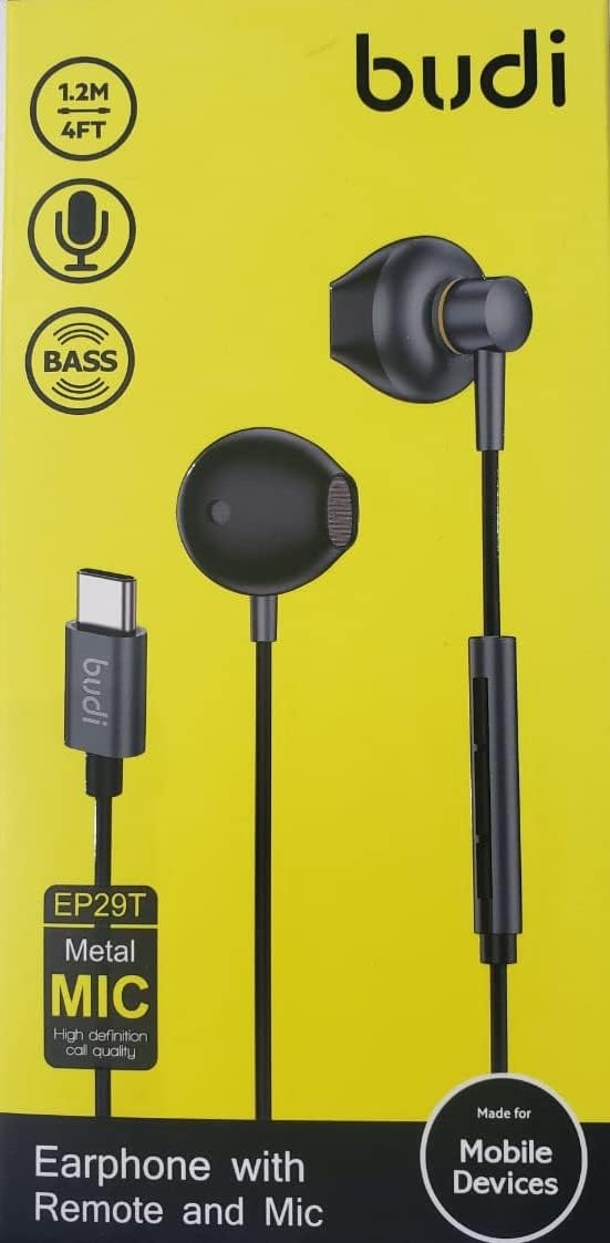 BUDIearphone with Type-c remote and microphone in-ear EP29T