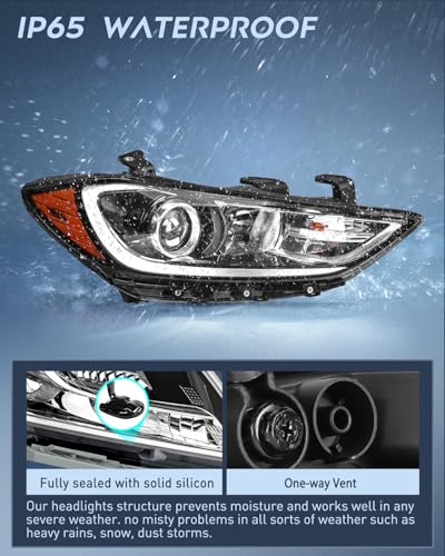 Image of Nilight Headlight Assembly Compatible with 2017 2018 Hyundai Elantra