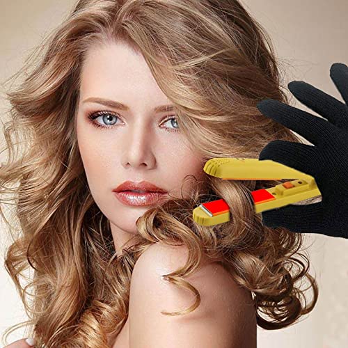 Foto von TSHAOUN 2 Pairs Hitzebeständige Handschuhe für Haarstyling, Professionelle Lockenstab Handschuhe für Haar-Werkzeuge, Lockenstab, Flacheisen, Glätteisen