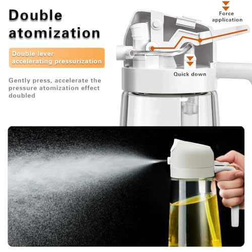 Image of 2 in 1 Oil Sprayer, Oil Sprayer for Kitchen Cooking, 470ml Oil Spray Bottle for Home