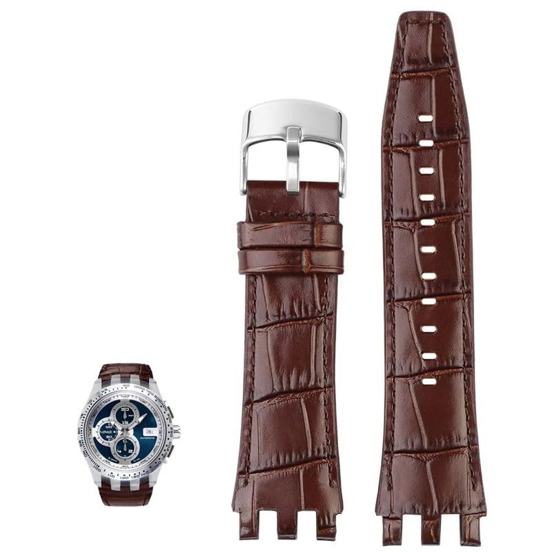 Bracelet de montre en cuir véritable pour réparer votre Swatch SVG Mechanical Series usée