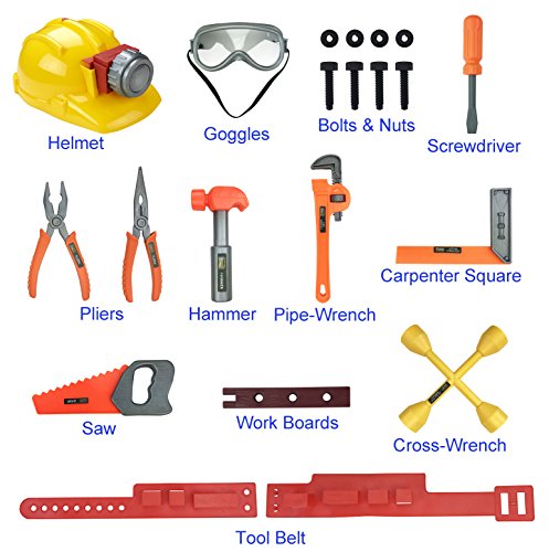 image for Liberty Imports Little Handyman Kids Pretend Play Tools Playset - Cons