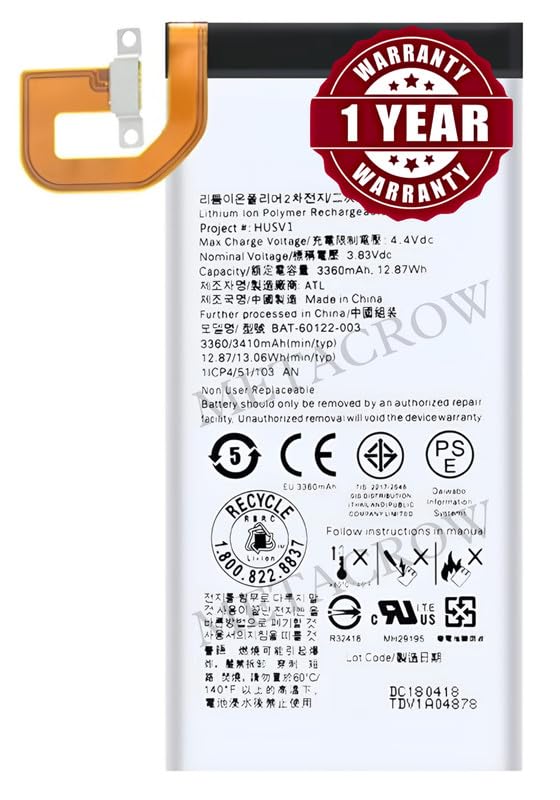 Image of Original HUSV1 Battery Compatible with BlackBerry Priv (V100, STV100-1, STV100-2, STV100-3, STV100-4) - (3410mAh) - 1 Year Warranty CD6