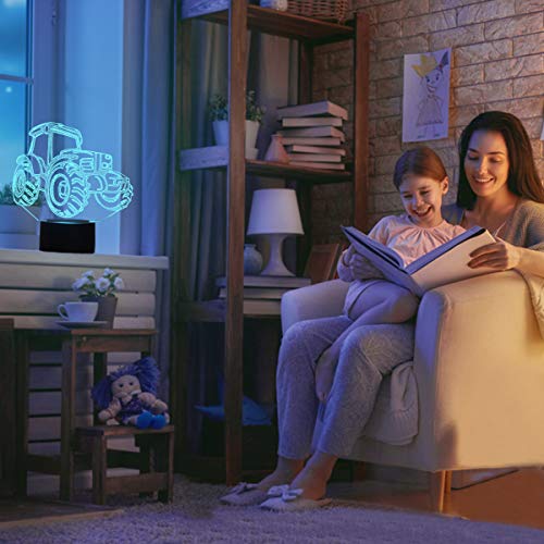 3D Illusion Lampe LED Nachtlicht, EASEHOME Optische 3D-Illusions-Lampen Tischlampe Nachtlichter 7 Farben… – Bild 6