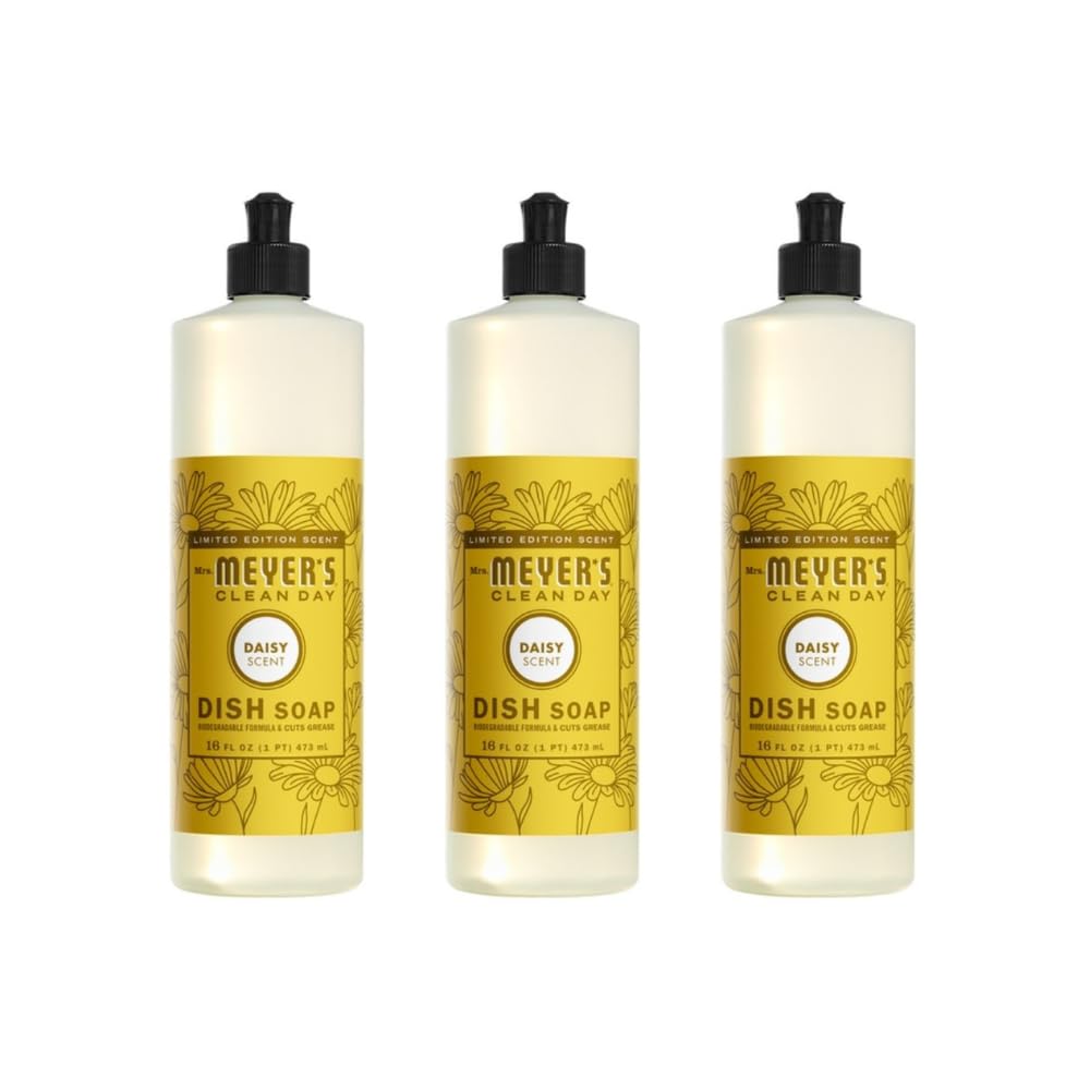 Mrs MEYERS CLEAN DAY Liquid Dish Soap Daisy 16 Fl Oz Pack of 3