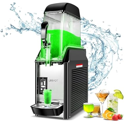EKway Commercial Slushy Machine,1 x 3.2 Gallons Tank Margarita Frozen drink Machine, 550W 110V Commercial Margarita Machine Electric Icey Smoothie Machine for Cocktail Frozen Beverage Wine Cover