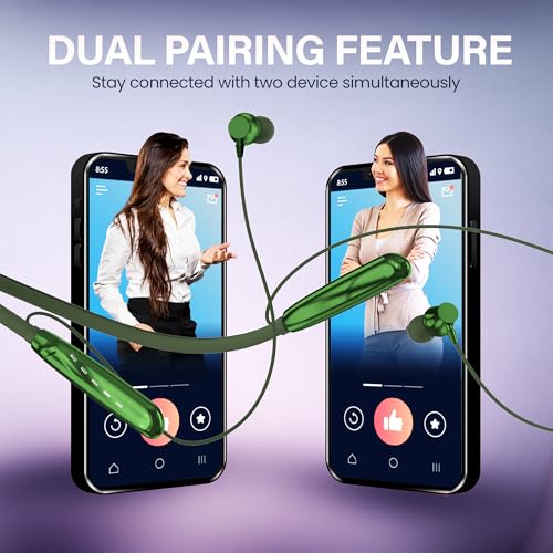 Image of AROMA NB119 Tronix Upto 100 Hr Playtime*,ENC,Fast Charging,Dual Pairing Neckband Bluetooth