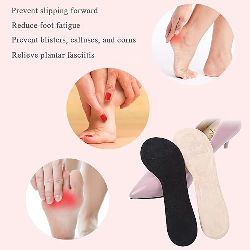 Miniatura 22 de High Heel Inserts for Women - Adhesive Velvety Cushioning Insoles, Anti-Slip Gel Cushions for Pain Relief, Shoe Inserts for Dress Shoes, 2 Pairs