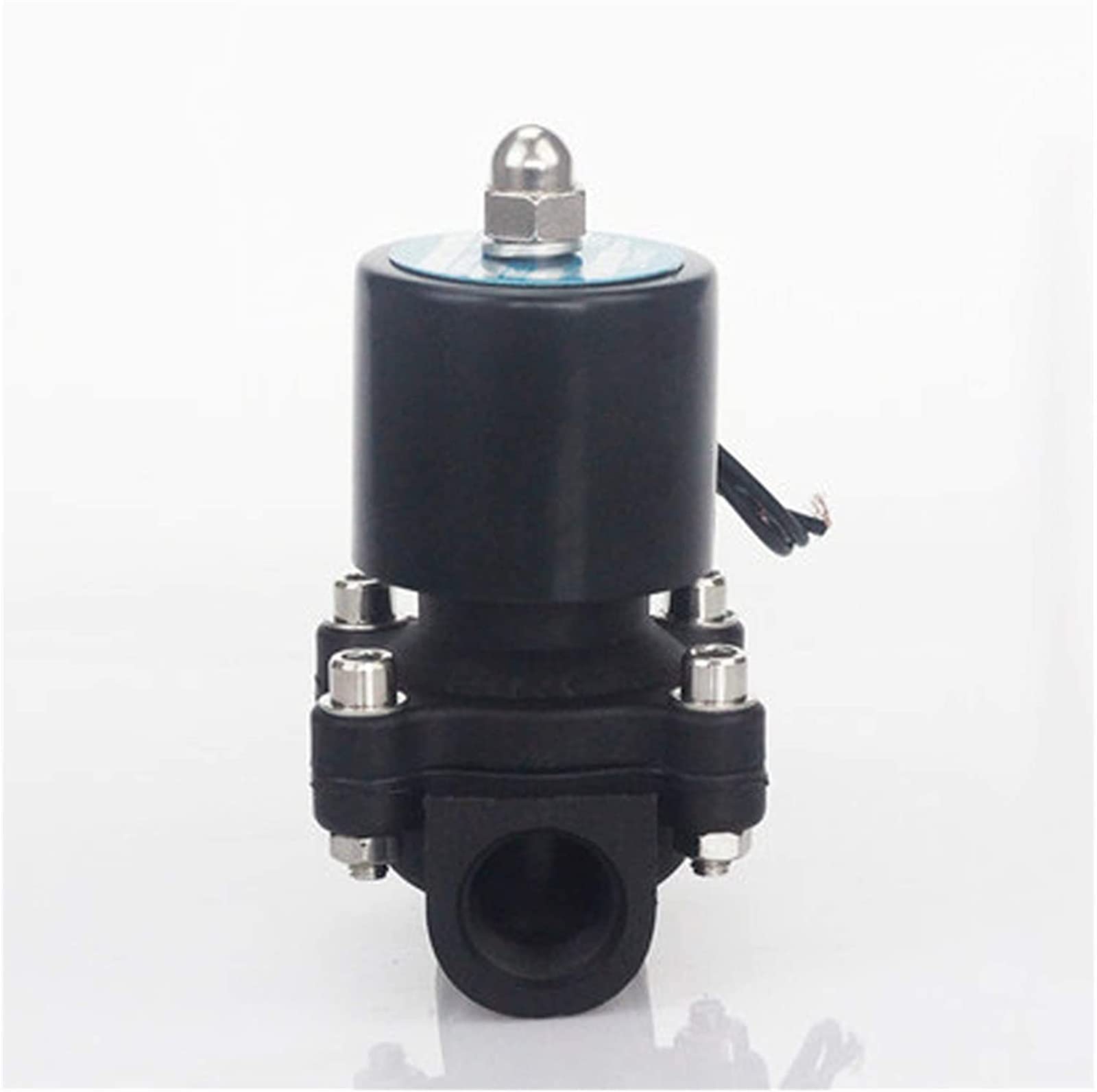 AC220V 1/4 3/8 1/2 3/4 1 2-calowy plastikowy elektryczny zawór elektromagnetyczny DN15 DN20 DN25 DN32 DN40 DN50 N/C do wody oleju powietrza DC12V/24V przydatne