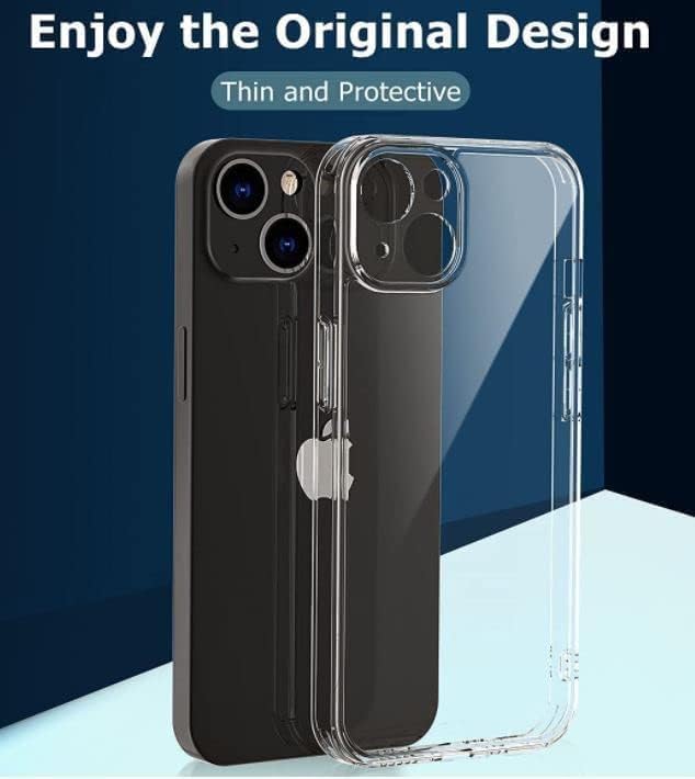 GGM GİYİM & AKSESUAR iPhone 13/14 ile Uyumlu Silikon Şeffaf Kılıf Şok Emici Özellikli Full Kasa Koruma Sağlayan Şeffaf Kılıf - Görsel 2