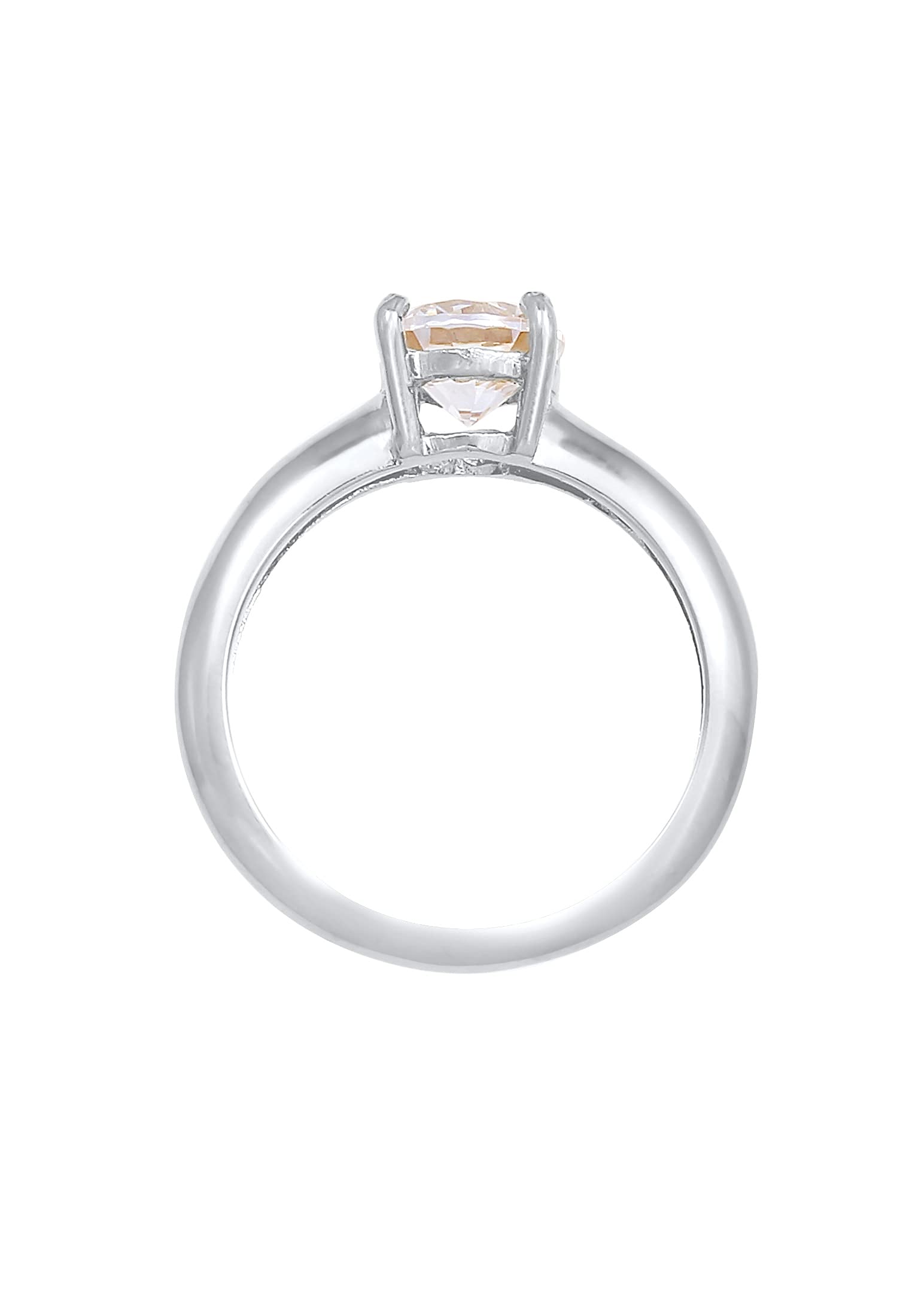 Elli Ring Damen Solitär mit Zirkonia Steinen in 925 Sterling Silber