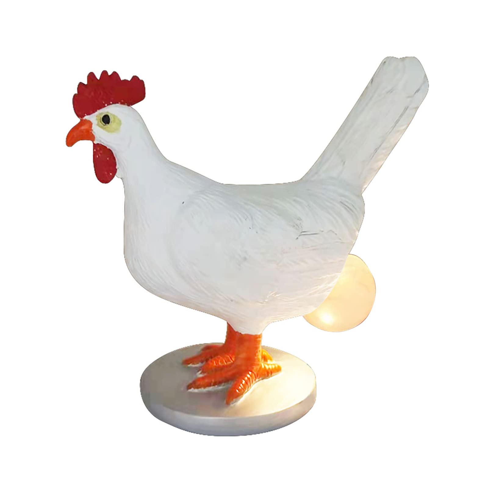BomKraChicken Egg lamp,3D LED Night Lights, Lifelike Egg lamp, Resin Chicken Egg Table Light with USB, Light-up Easter Eggs Lamp, Hens Lay Eggs Desk Lamps Ornaments Gift