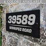 THE KENTFIELD Stone Address Plaque With Engraved Numbers. Address Sign Made from solid, real stone.