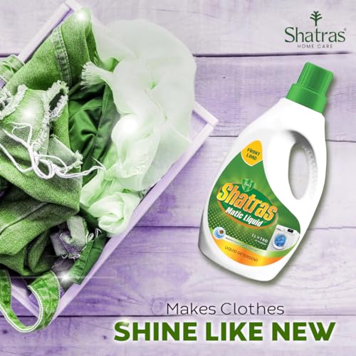 Image of SHATRAS Front Load Washing Machine Matic Liquid Detergent | Specially designed for Tough Stain Removal on Laundry in Washing Machines (Green 8)