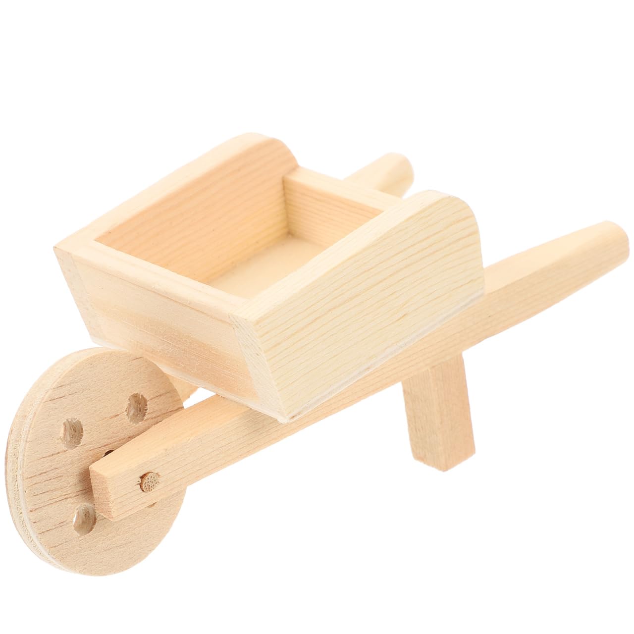 ERINGOGO Mini Cart Miniature Cart Model Micro Landscape Decoration Realistic Shape Model Wheelbarrow Carts Mini Garden Trolley Models Tiny Shopping Wood Wood Car
