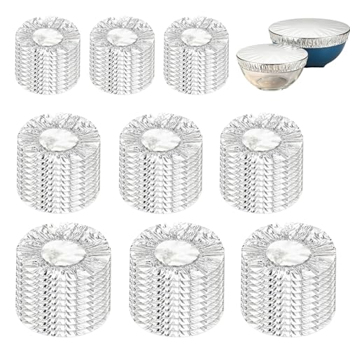 Shgxjjnb 60 Pack 7.5/9/ 11 inch Aluminum Foil Insulation Cover Reusable Aluminum Foil Food Covers with Continuous Warmth Heat-Insulating Freshness-Preserving for Meal Prep Baking Food Storage