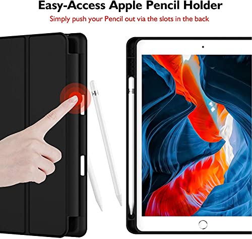 Image of ProElite Smart Case for iPad 10.2 inch 2021 9th /8th /7th Gen [Auto Sleep /Wake Cover] [Pencil Holder] [Soft Flexible Case] Recoil Series - Hot Pink