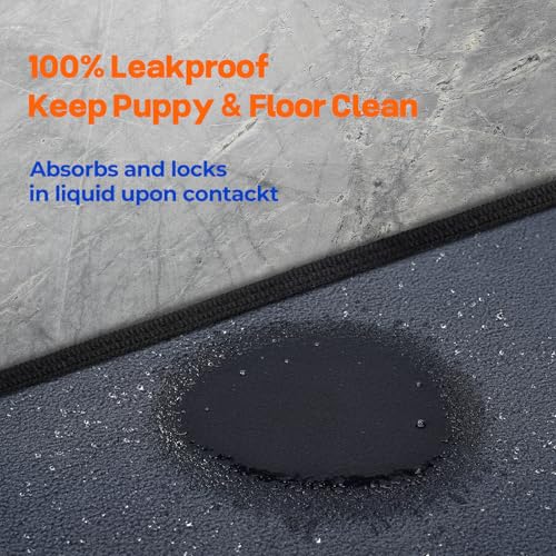 Image of Washable Dog Pee Pads Extra Large 48 inchx48 inch - 2 Pack Super Absorbent, Quick-Dry Non-Slip Reusable Puppy Pads for Playpen, Crate & Floor, Pet Training Mats for Housebreaking & Incontinence