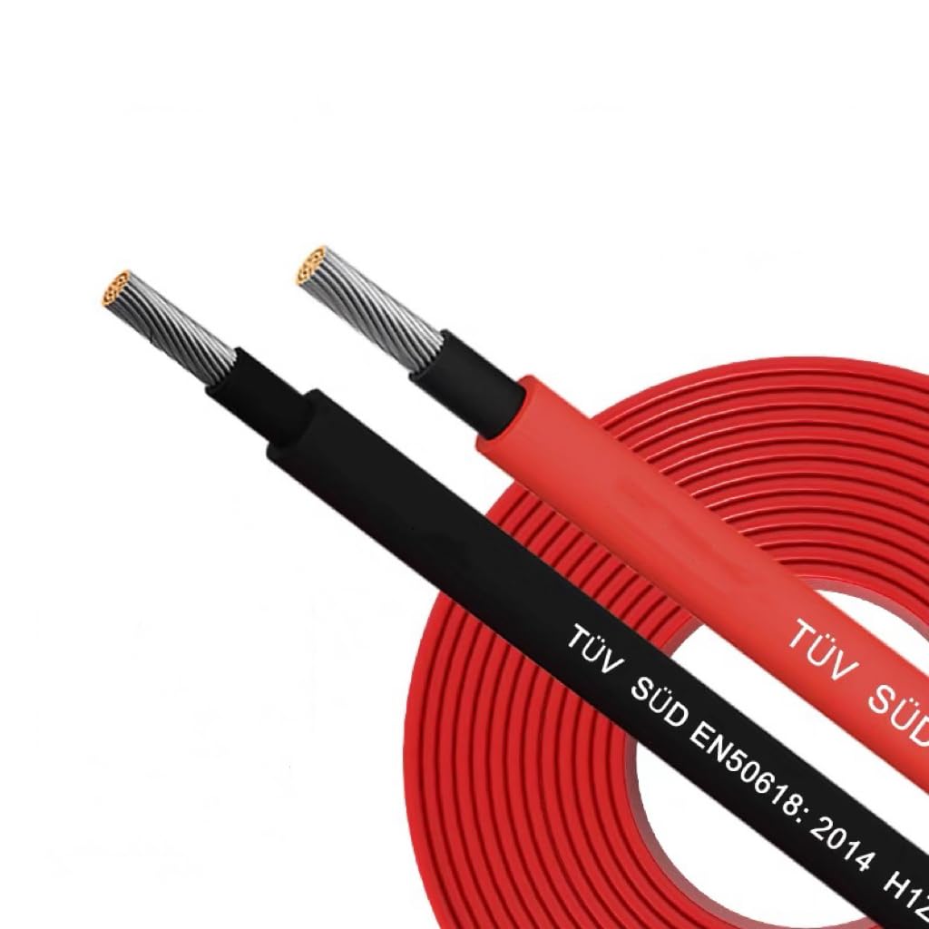 Cavo di prolunga solare con 4 connettori solari, filo di rame puro da 0,9 m, 10 AWG