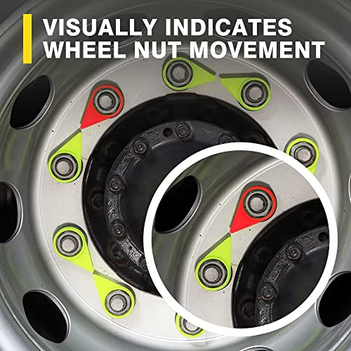 Image of Checkpoint 33 mm Wheel Nut Indicators Red - Checktorque Lug Nut Safety Indicators, Heat & Movement Detection for Commercial Trucks, Fleets & Trailers (100 Pack)