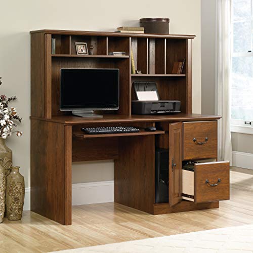 Sauder Orchard Hills Computer Desk with Hutch, Milled Cherry finish - Thumbnail 3