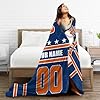 Ship Next Day Custom Houston Blanket Personalized Name Number Soft Flannel Throw Blanket Sport Fans Gifts for Men Women Youth Baby Decor for Bed Sofa,30"x40"/40"x50"/50"x60"/60"x80" #5