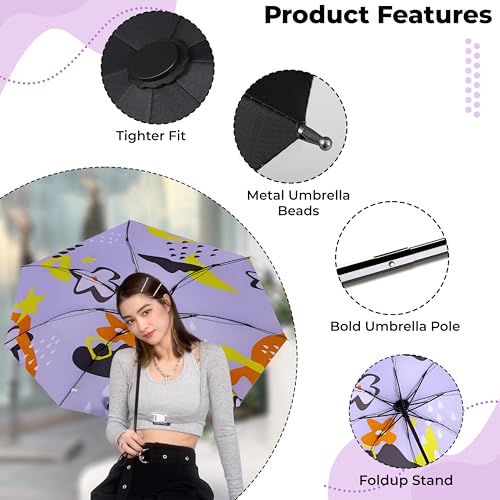 Image of Kraptick Printed Travel Umbrella for Rain, UV, Wind Proof, Water-Proof Umbrella for Men /Women /Boys /Girls /Kids (UMBR-02)
