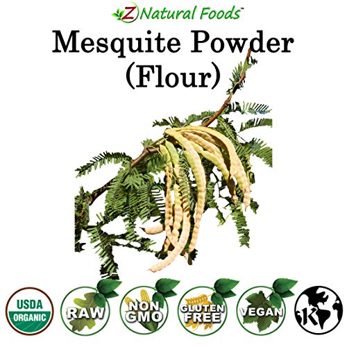 Organic Mesquite Powder (Flour) - 1 Lb - Healthy Flour Alternative For Baking, Smoothies, & Recipes - Source Of Fiber & Minerals - Raw, Non Gmo, Gluten Free, Vegan, & Kosher #TOP3