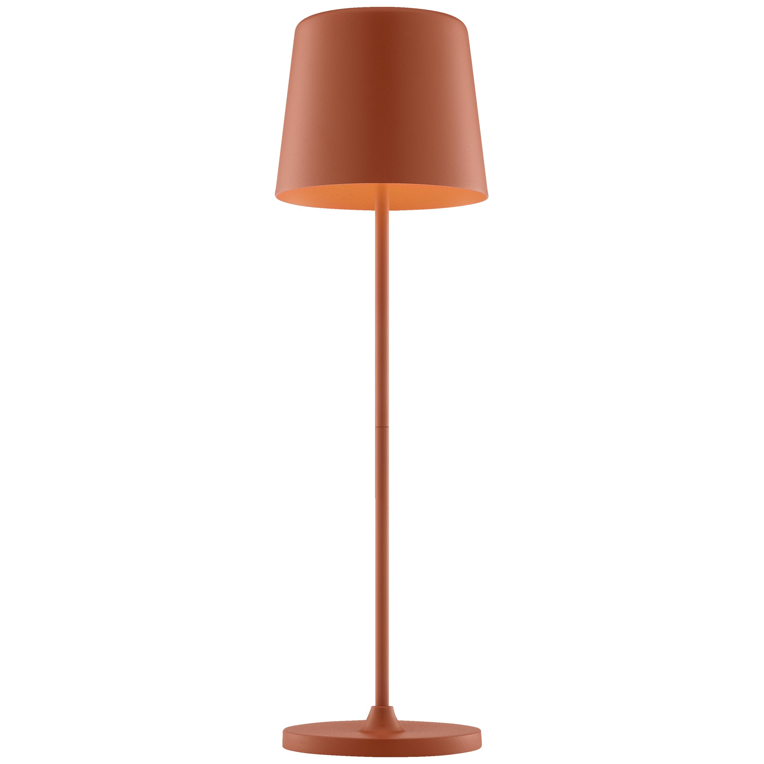 Lightbox Lampada da tavolo a LED per interni ed esterni, 37 cm/23 cm di altezza, Ø 10 cm | lampada da tavolo per esterni color terracotta con dimmer touch | mobile/wireless | ricaricabile tramite USB