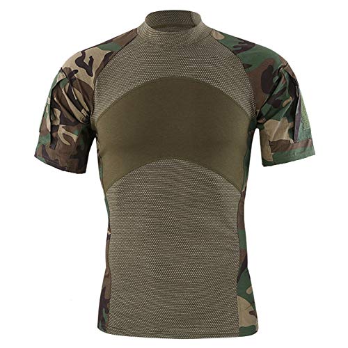 Military Ba Mens Top Thermal Underwear for Men Shirt-Jungle Camouflage-XXL