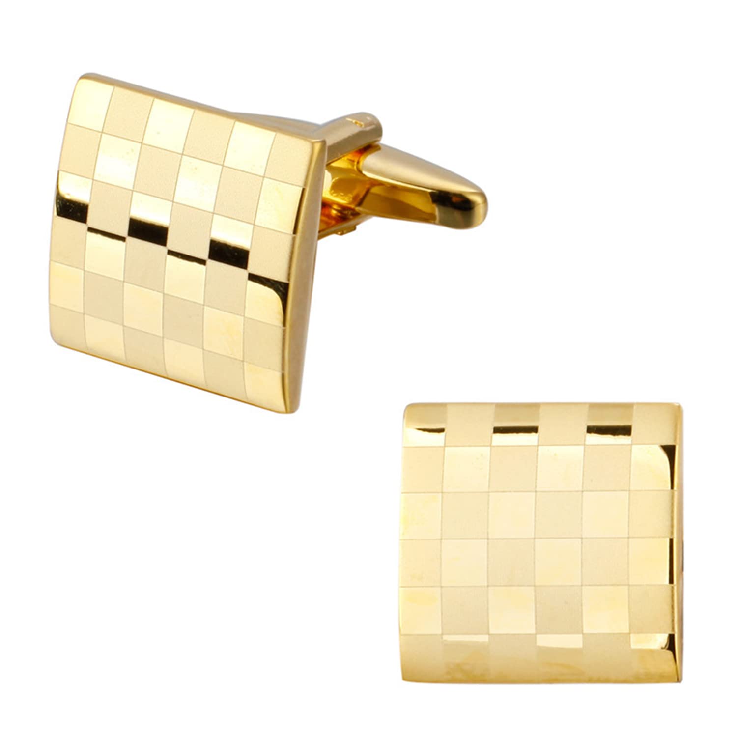 Gold Plated Cufflinks Set Stylish Accessories for Men & Boys Wedding Business Gift (PX9CL102G)
