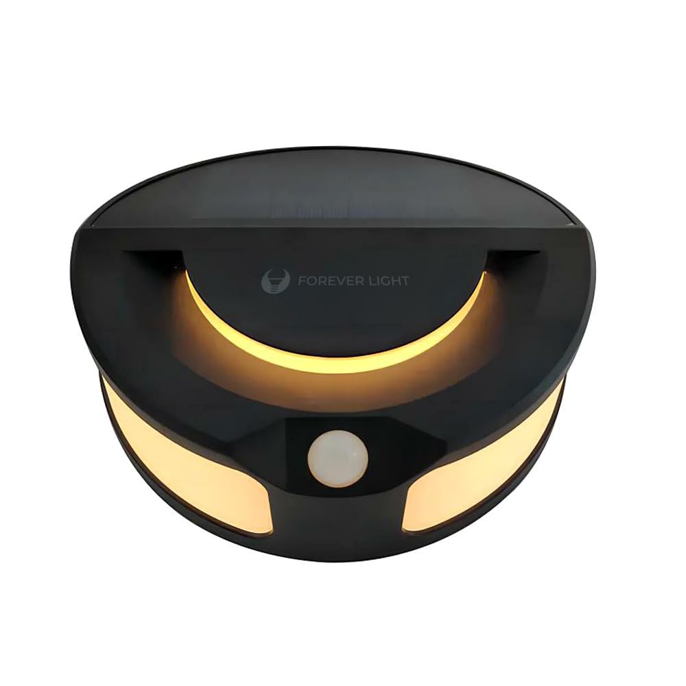 FOREVER Light FLS-12 Solar-Außenleuchte – 6W, 500 Lumen, Mit PIR-Sensor, 2400 MAh Akku, IP65 Wasserdicht Für Garten, Wand Und Balkon