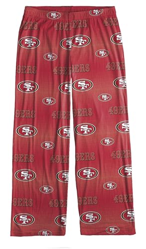 FOCO San Francisco 49ers Men's Scatter Pattern Pajama Lounge Multi Color Pants