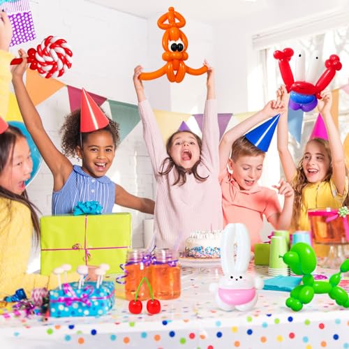 Image of 100Pcs Color 260 Balloons, Long Balloon for Tying Balloon Arch, Multicolor Long Skinny Balloons for Twisting Ballons Animal balloons Birthday Party Wedding Festival Decorations