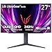 LG 27GS93QE 27-inch Ultragear OLED Gaming Monitor QHD 1440p 240Hz 0.03ms DisplayHDR True Black 400 AMD FreeSync Premium Pro NVIDIA G-Sync HDMI 2.1 DisplayPort Tilt/Height/Pivot Stand Black