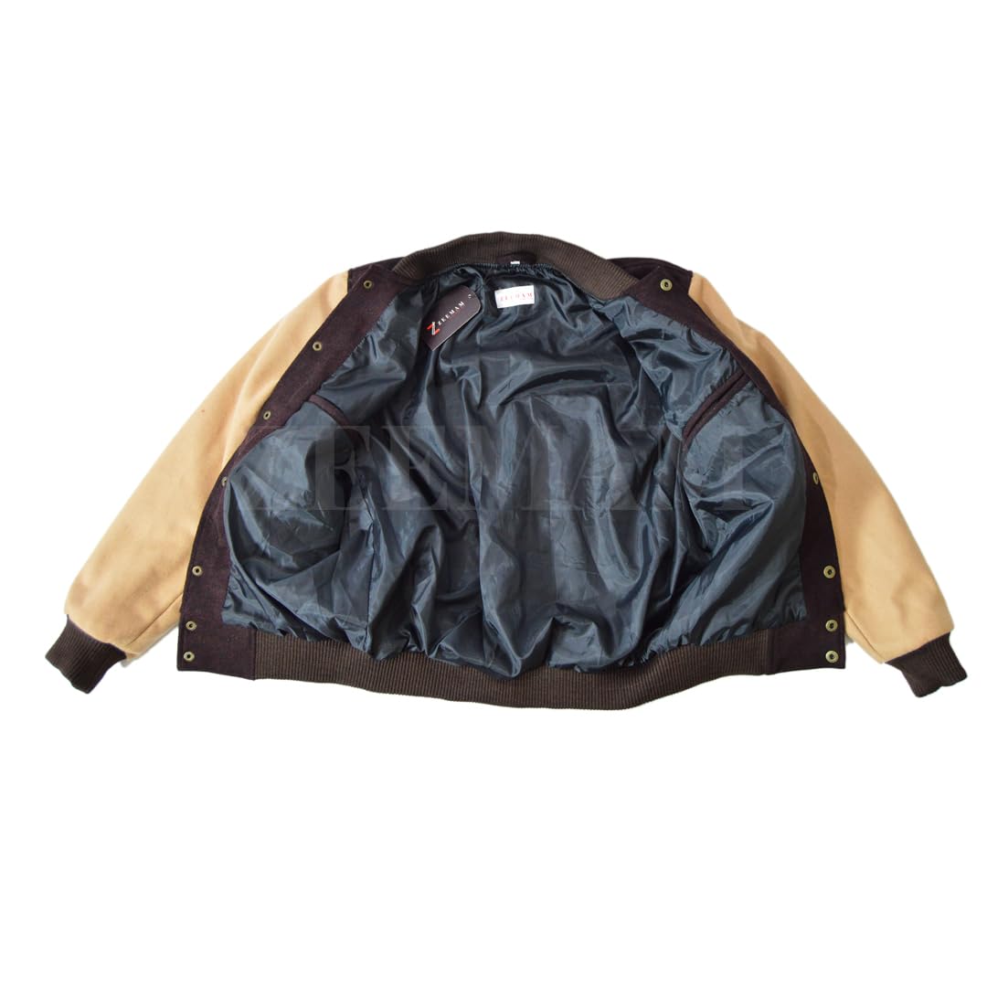 B Hotline Miami Jacket Brown Wool Character Varsity Jacket Men | Desertcart  Seychelles, image size:1080x1080